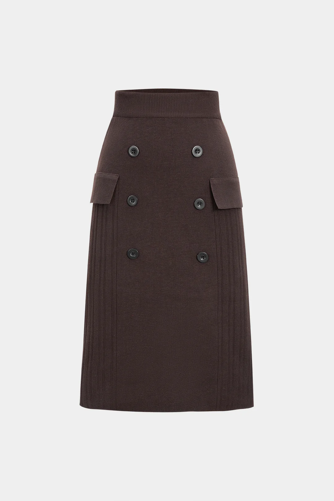 Knit High Waist Pocket Skirt