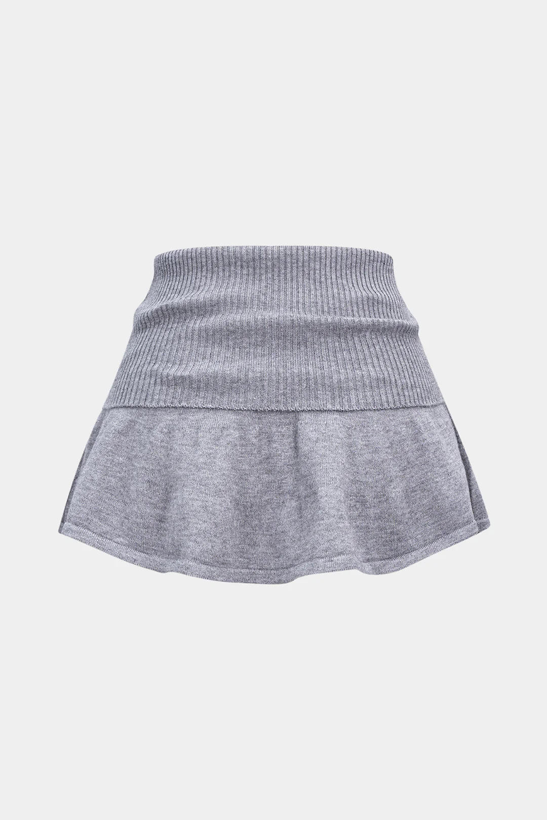 Knit Irregular Hem Mini Skirt - Image 2