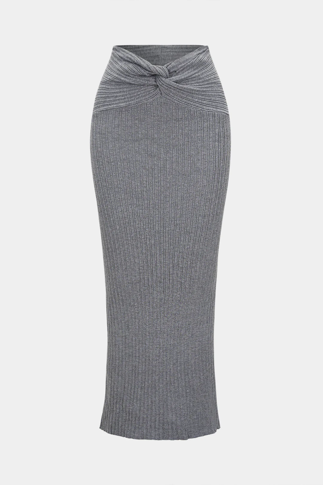 Knit Solid Twist Knot Skirt - Image 2