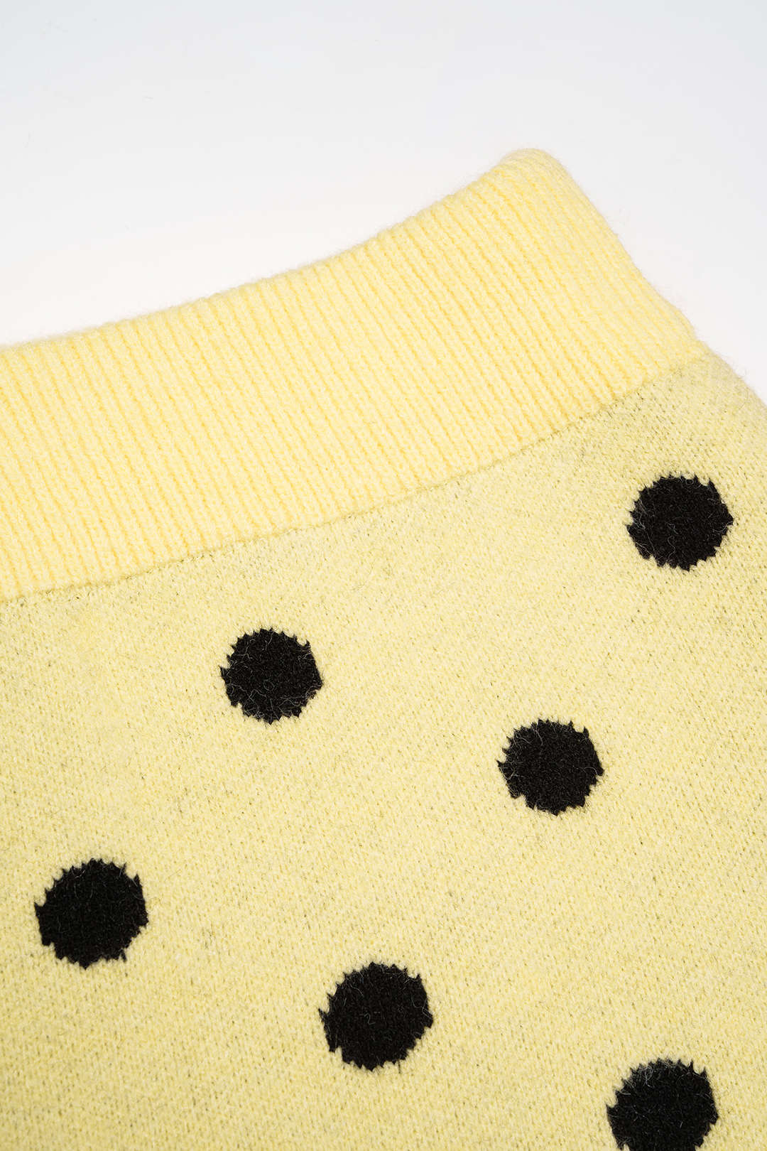 Knit Polka Dots Print Skirt - Image 3