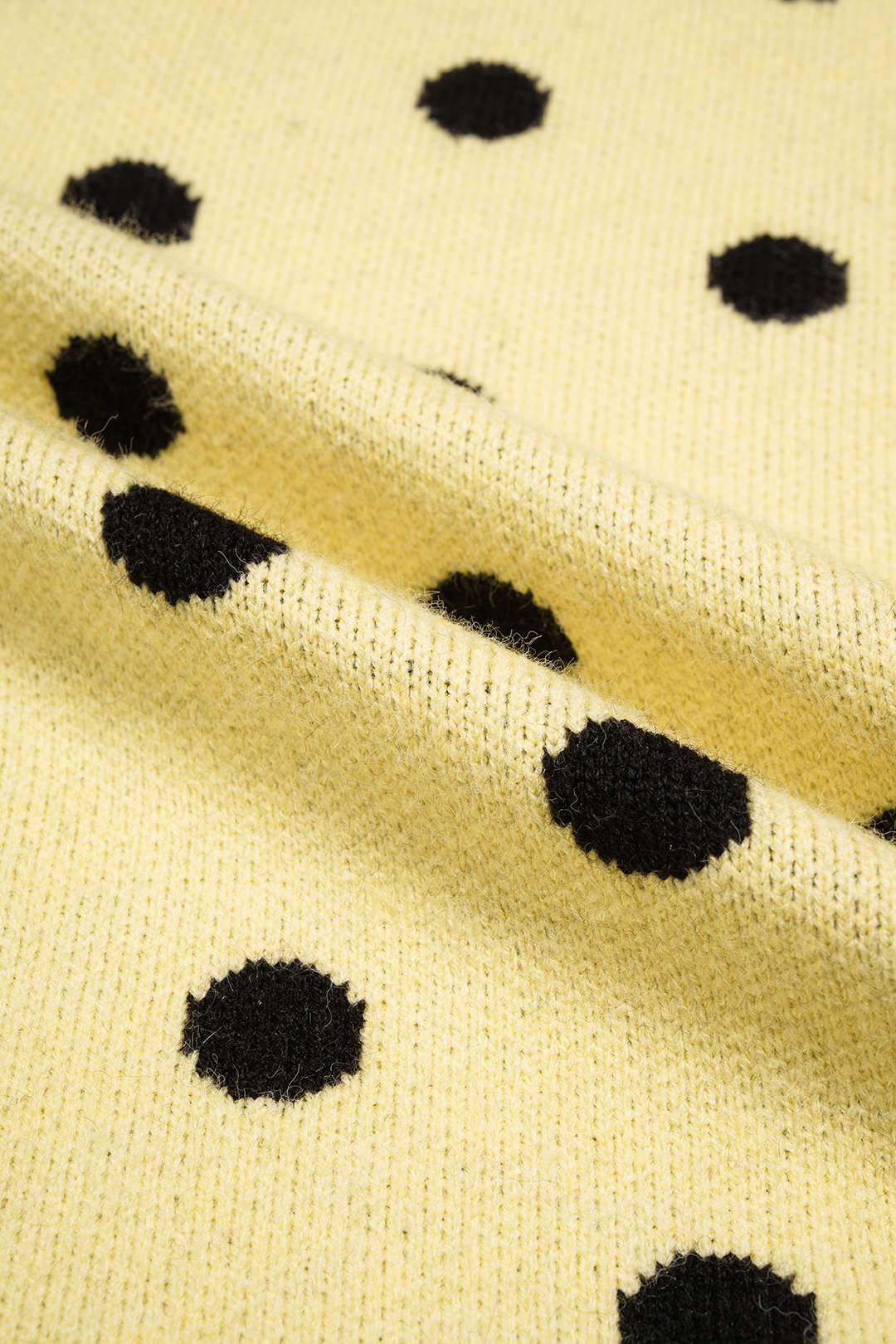 Knit Polka Dots Print Skirt - Image 4