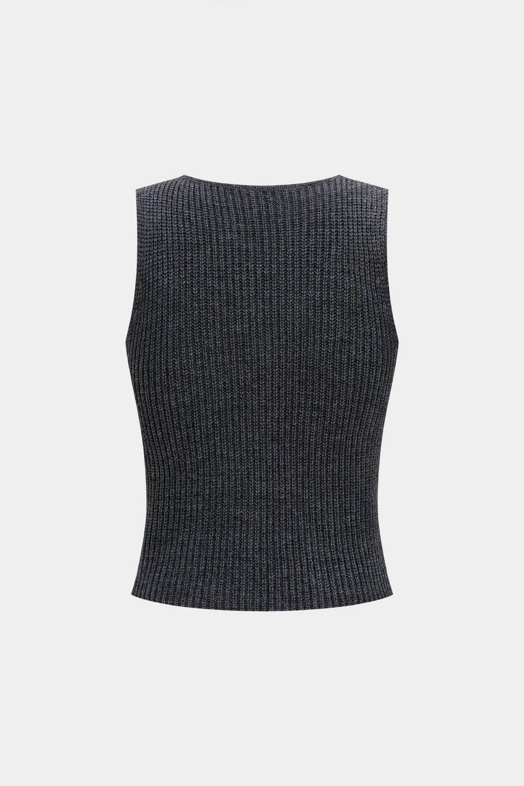 Knit V-neck Button Vest - Image 2