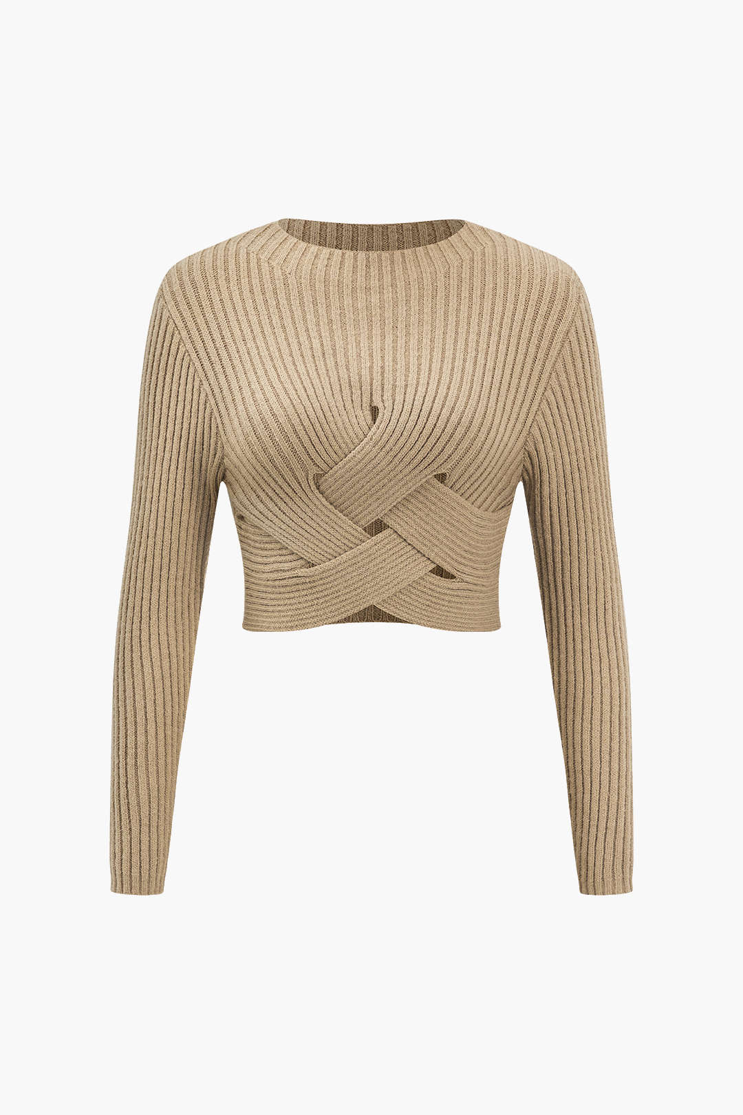 Crossed Sweater Long-Sleeve Top - Image 8