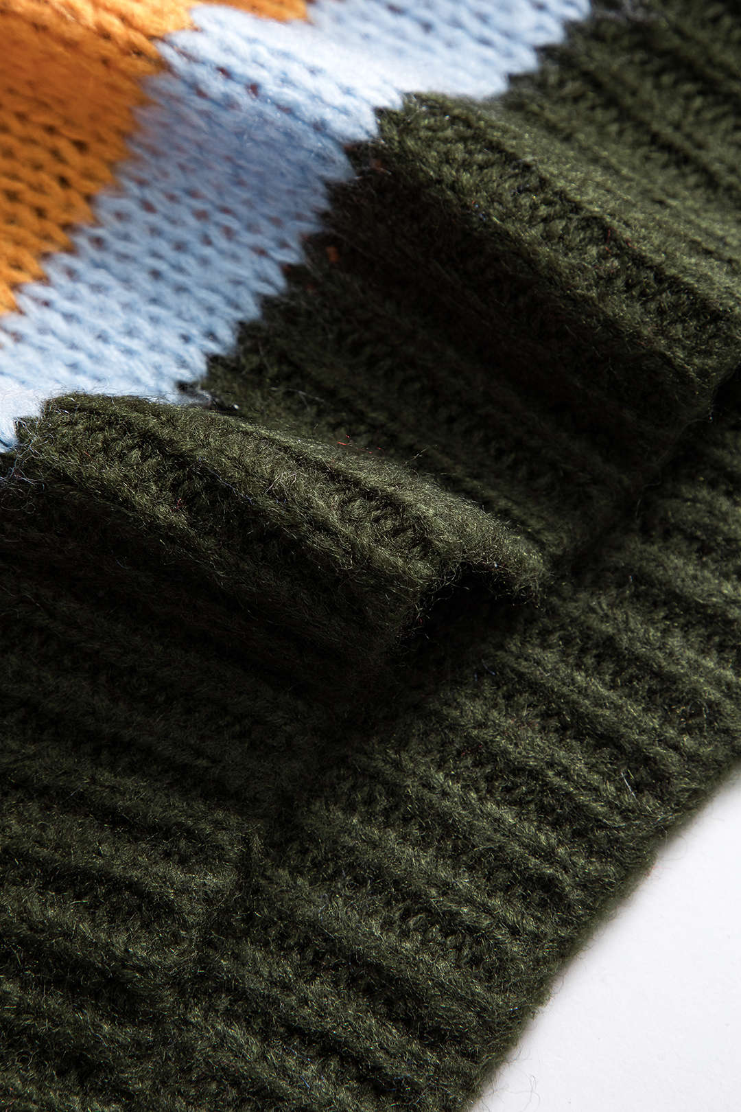 Basic Knit Color Block Long-Sleeve Top - Image 6