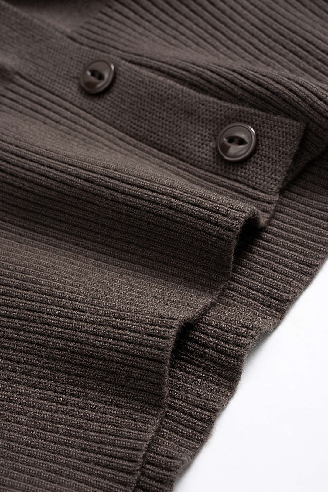 Knit Contrast Stripes Print V-Neck Button Long-Sleeve Top - Image 3