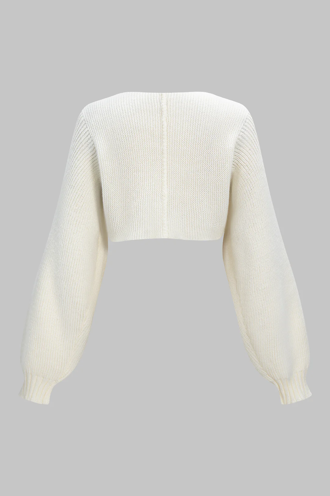 Knit V-Neck Long-Sleeve Top - Image 3