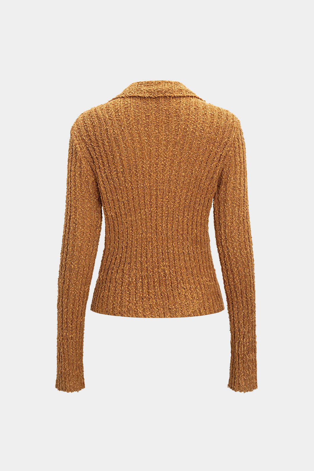 Knit Ribbed Button Long-Sleeve Top - Image 2