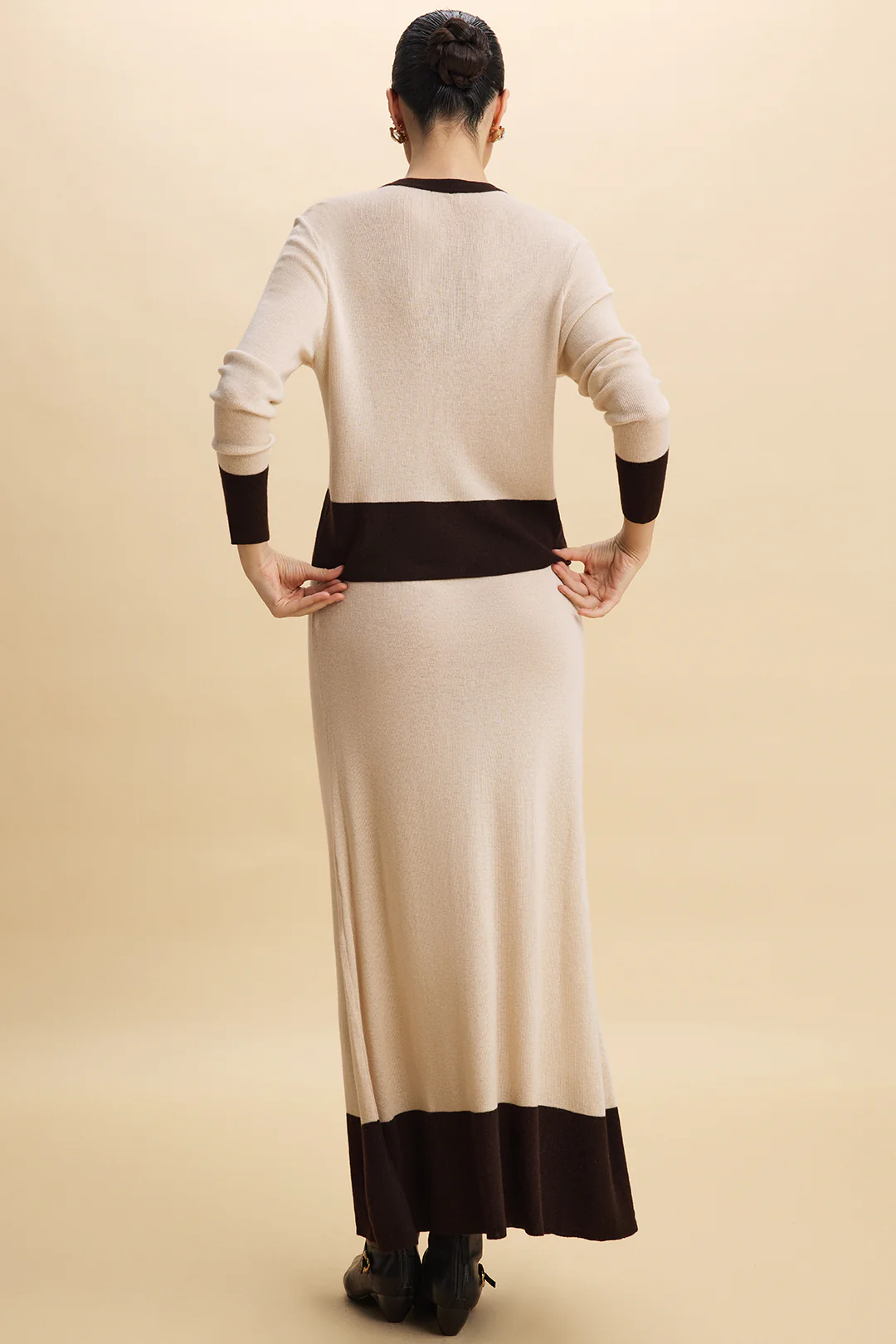 Knit Contrast Button Long-Sleeve Top - Image 4