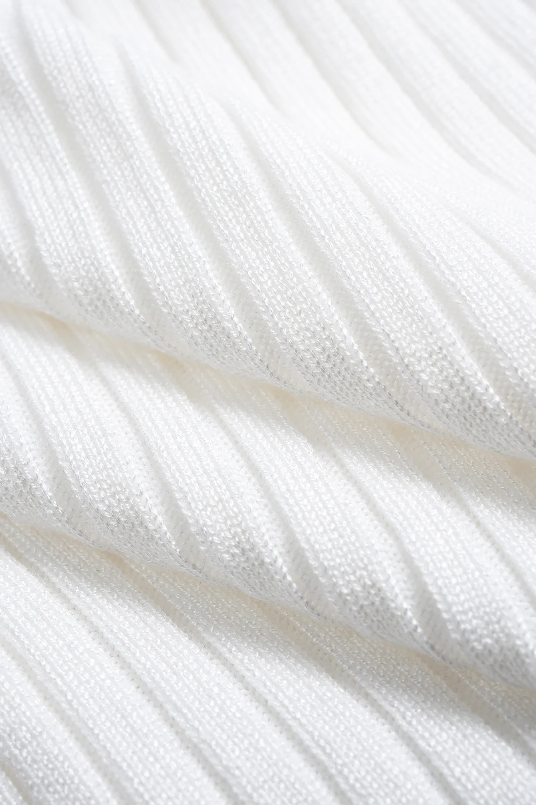 Ribbed Button Bell Sleeve Long-Sleeve Sweater Top - Image 4