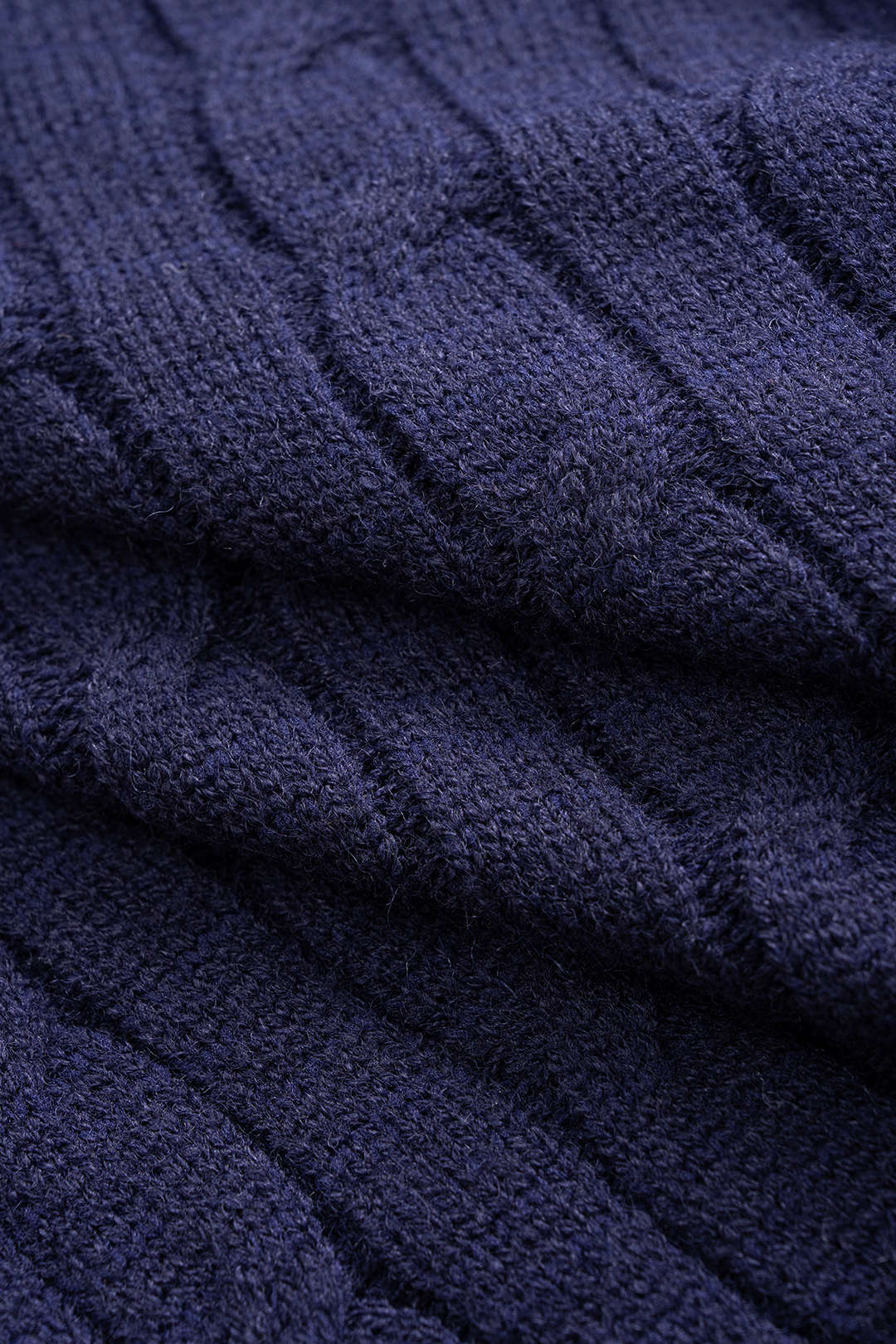 Cable Knit Patchwork Button Long-Sleeve Top - Image 4