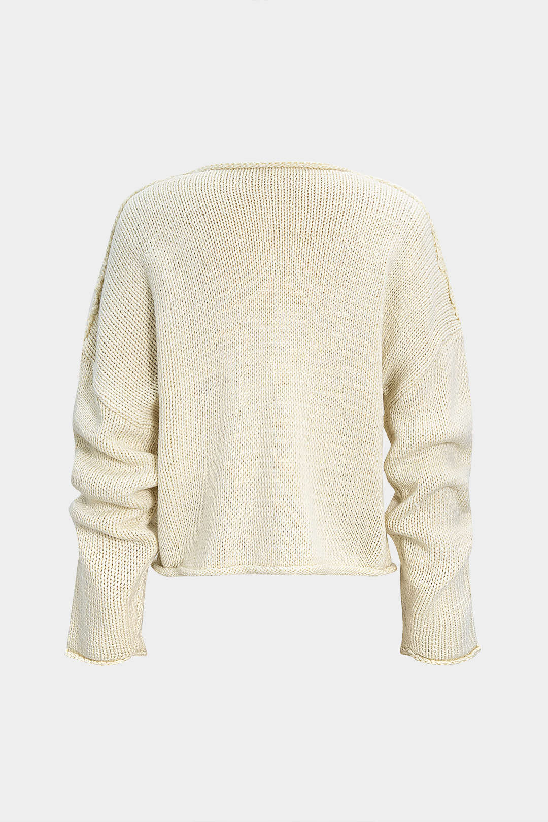 Sweater Round Neck Long-Sleeve Top - Image 2