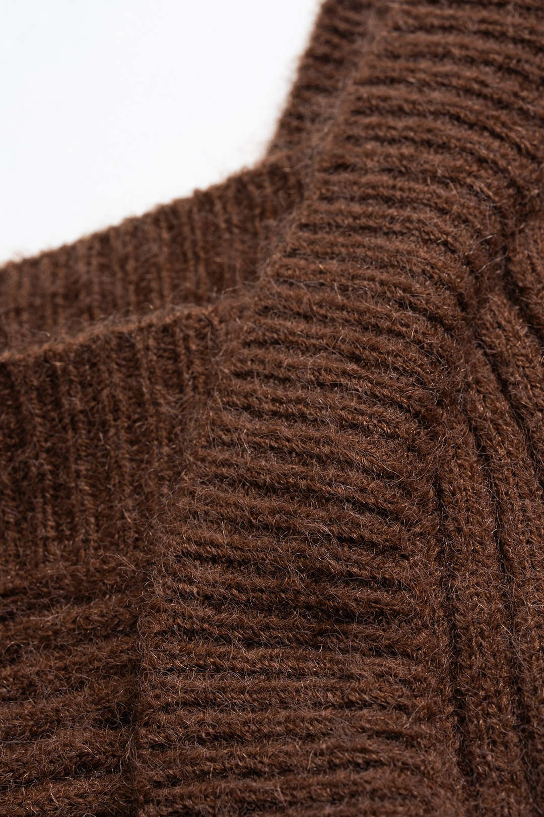 Knit Asymmetrical Ribbed Long-Sleeve Top - Image 3