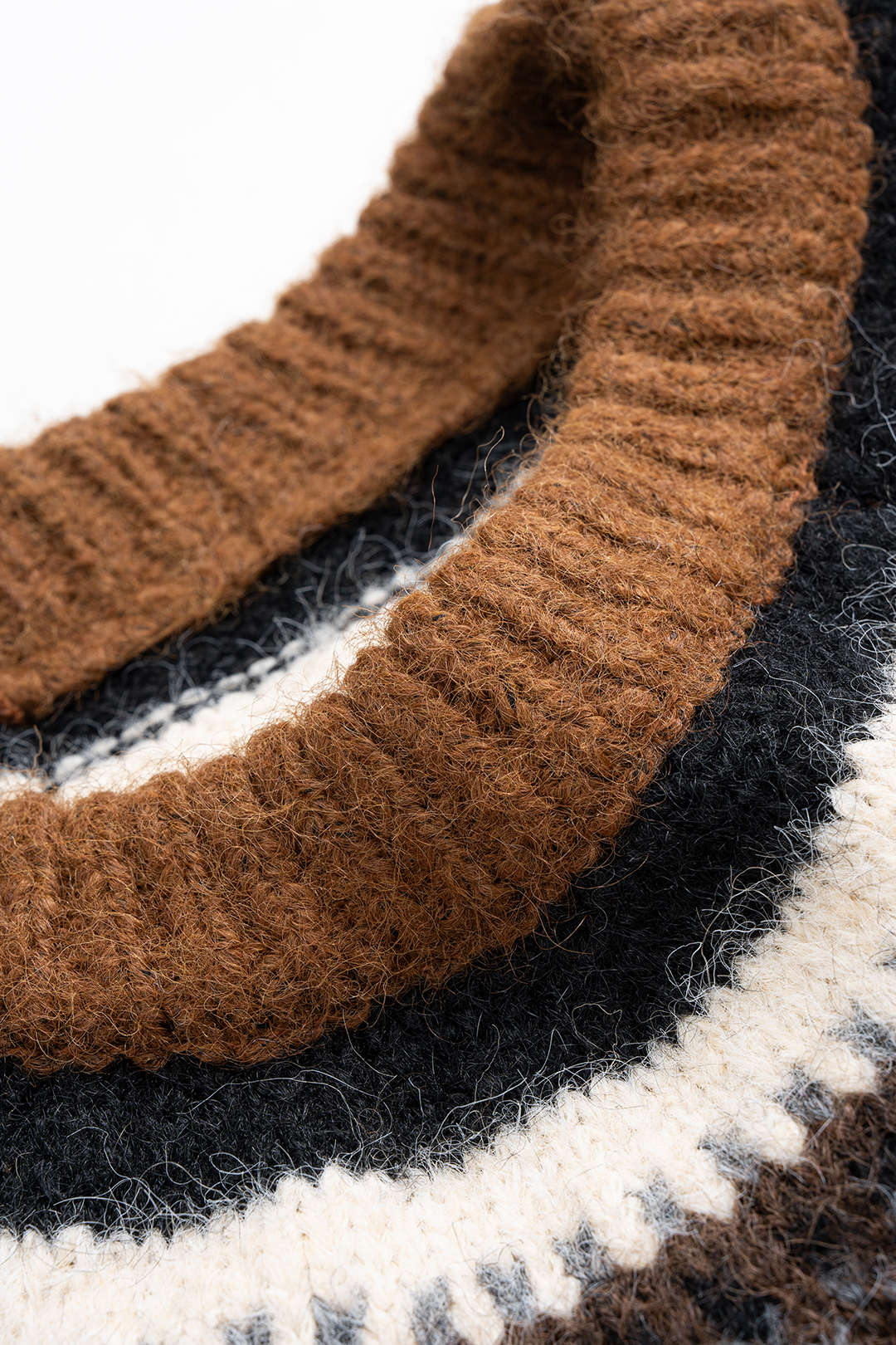 Knit Fluffy Round Neck Long-Sleeve Top - Image 8