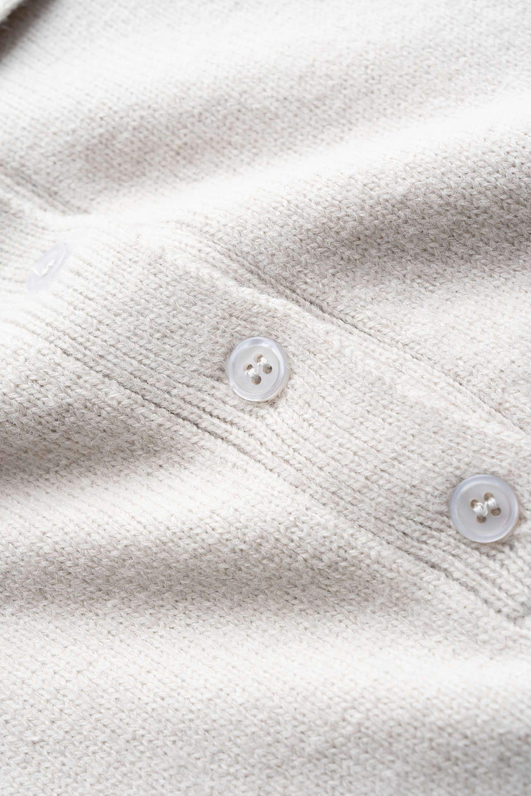 Knit Button Polo Collar Long-Sleeve Top - Image 3
