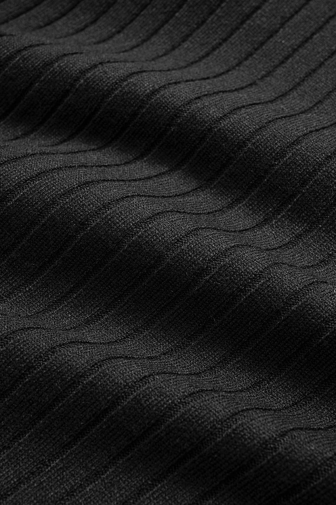 Knit Contrast Zipper Long-Sleeve Top - Image 4