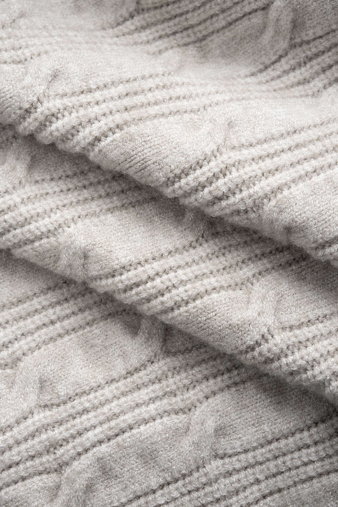 Cable Knit Asymmetrical Button Long-Sleeve Top - Image 4