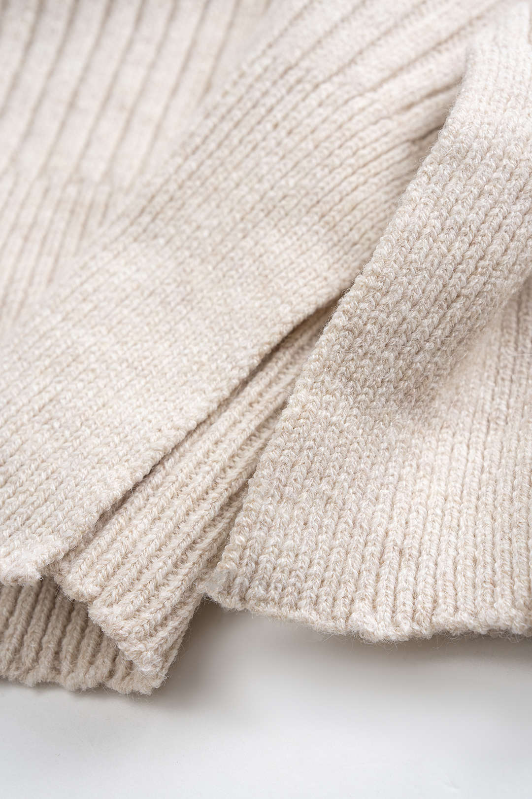 Plus Size Knit V-Neck Asymmetrical Long-Sleeve Top - Image 3