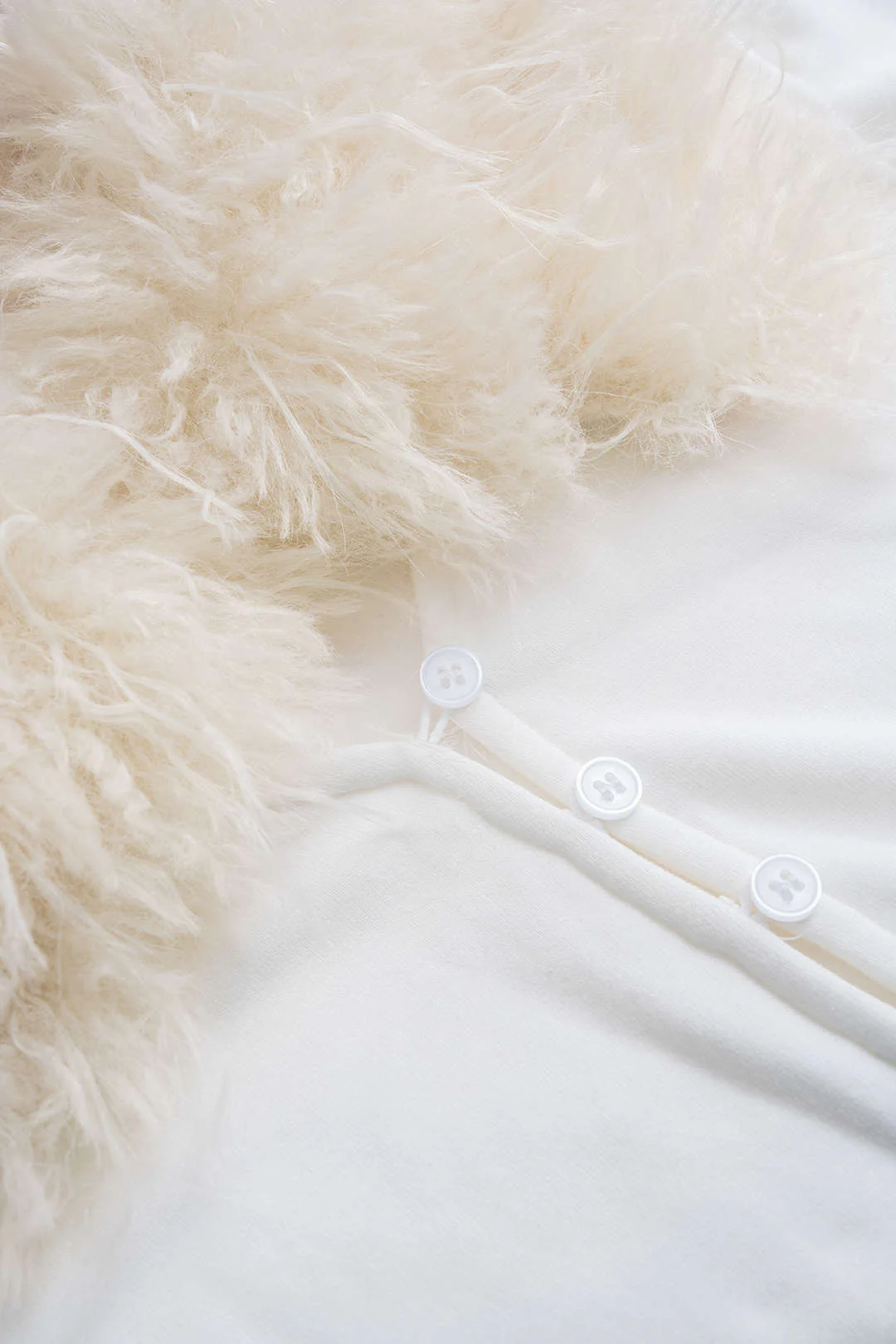 Knit Faux Fur Button Long-Sleeve Top - Image 3