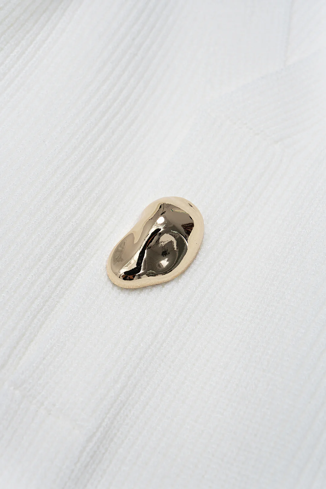 Knit V-Neck Button Long-Sleeve Top - Image 3