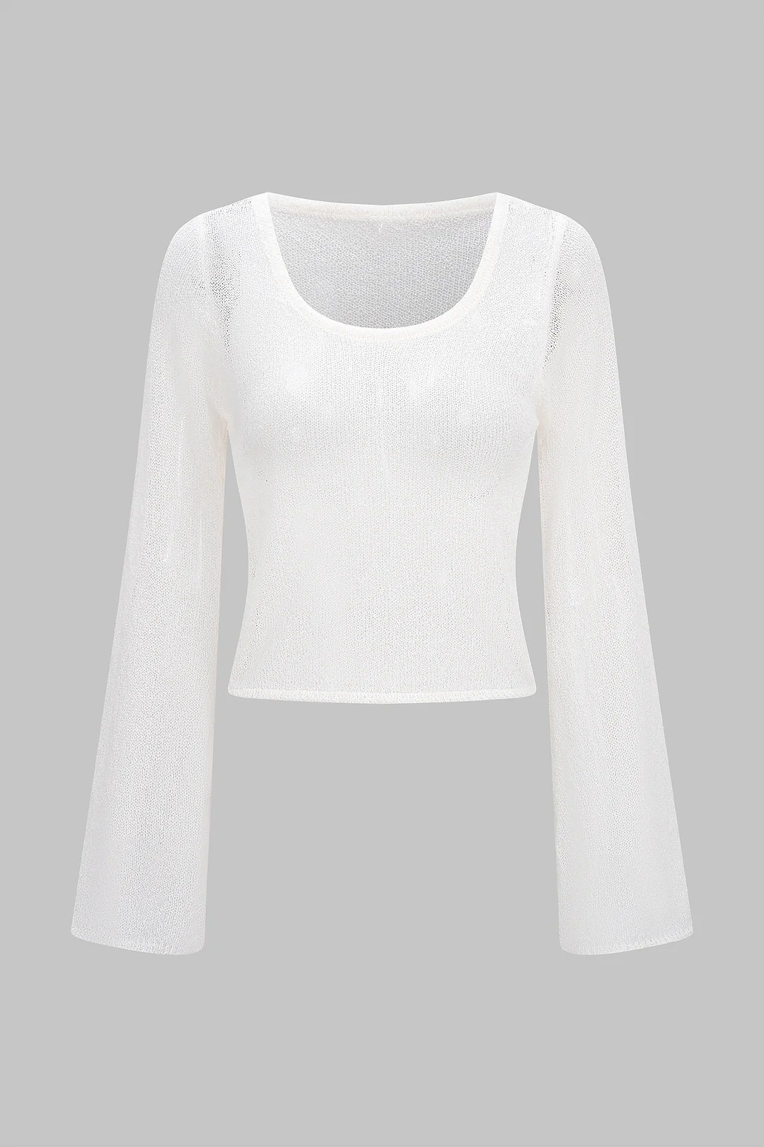Knit Cut Out Long-Sleeve Top - Image 3