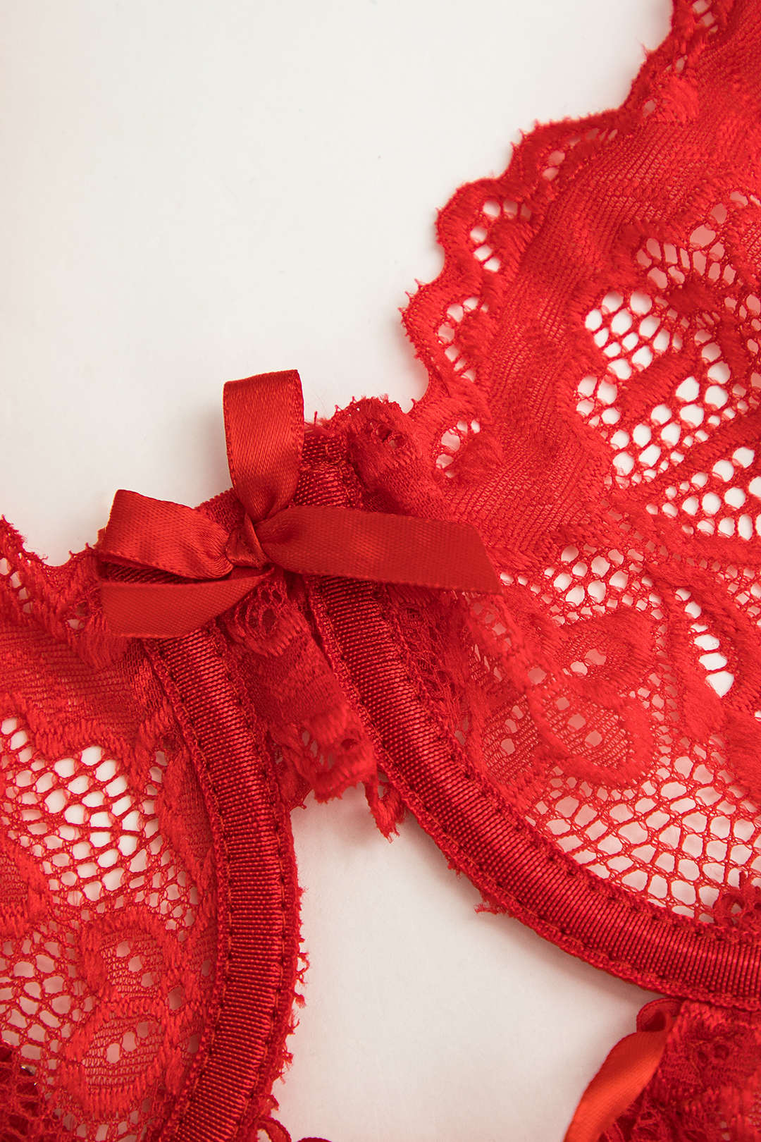 Cut Out Tie Front Backless Lingerie Garter Set - Image 4
