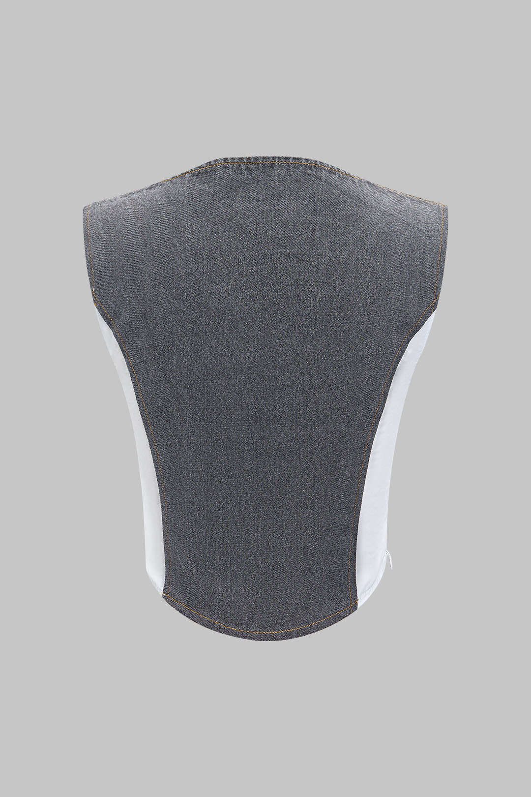 Denim Bustier Patchwork Top - Image 4