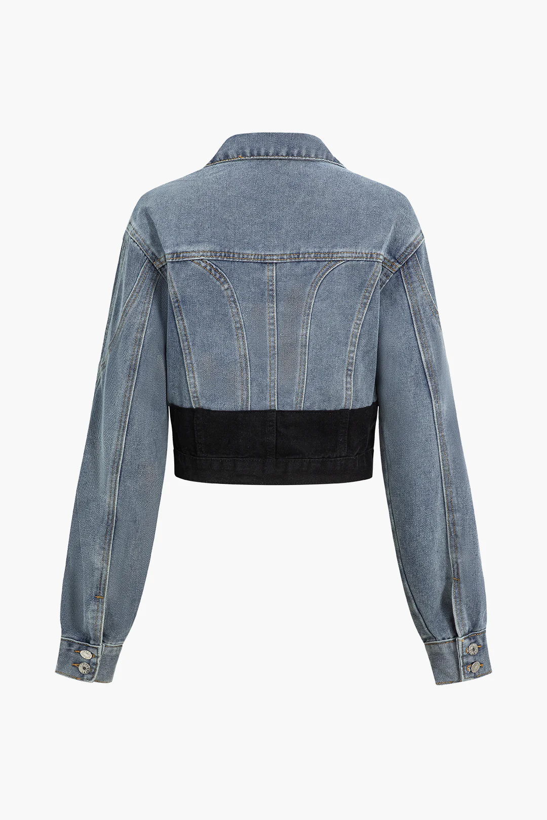 Denim Patchwork Outerwear - Image 3