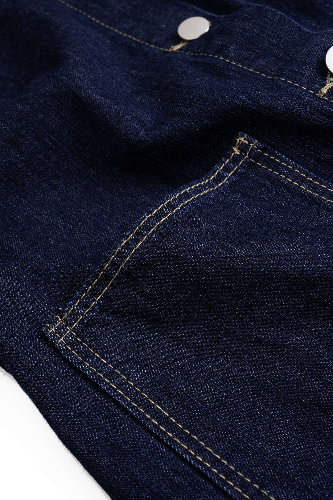Denim Button Cuffed Long-Sleeve Top - Image 3