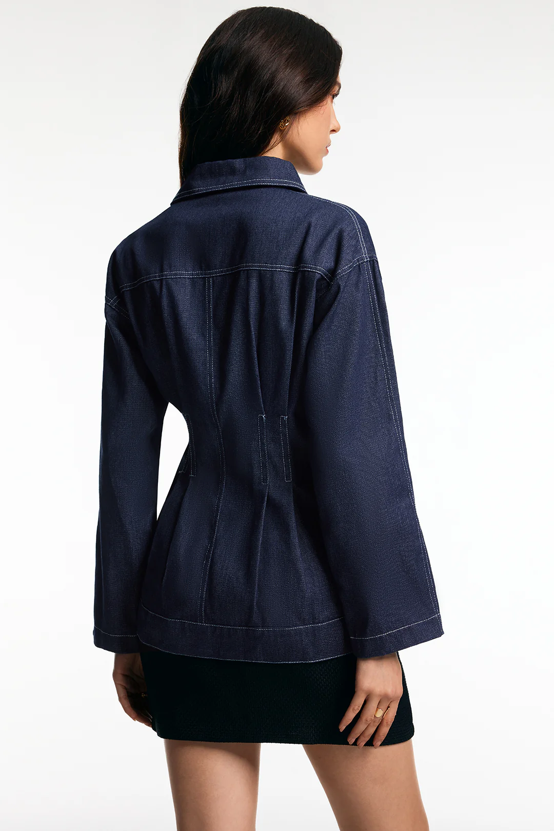 Denim Pleated Outerwear - Image 2