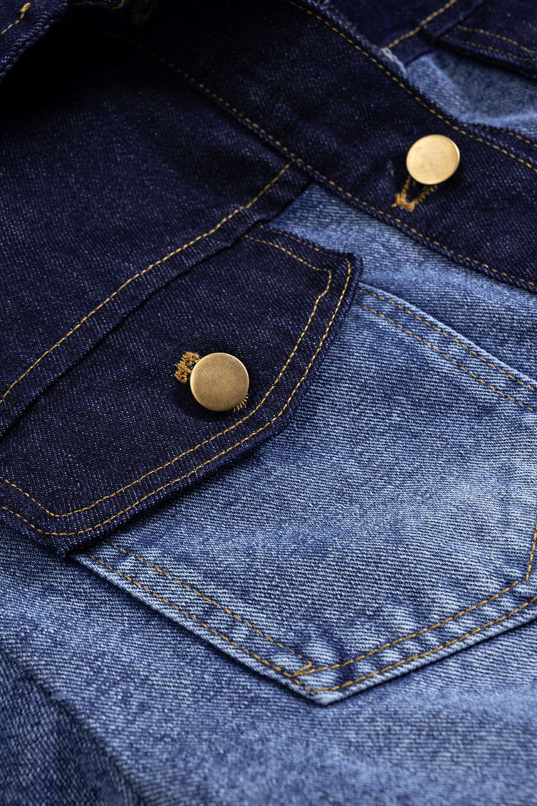 Denim Contrast Button Frayed Jacket - Image 3