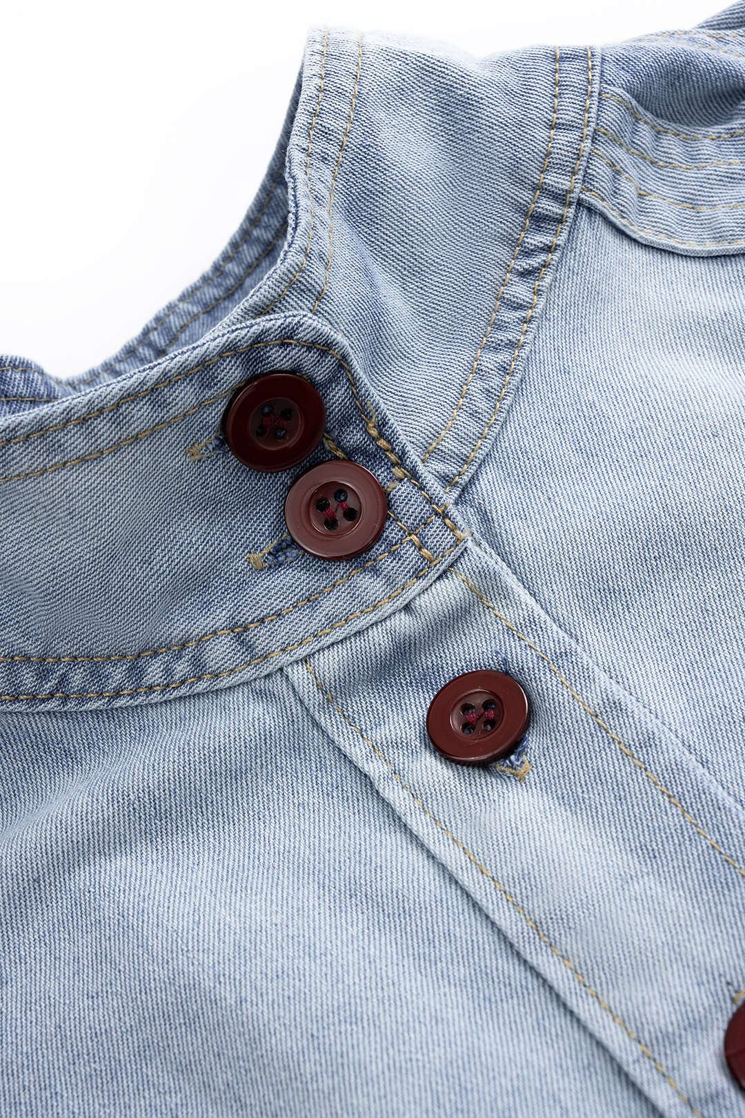 Denim Raglan Sleeve Button Strappy Belted Outerwear - Image 3
