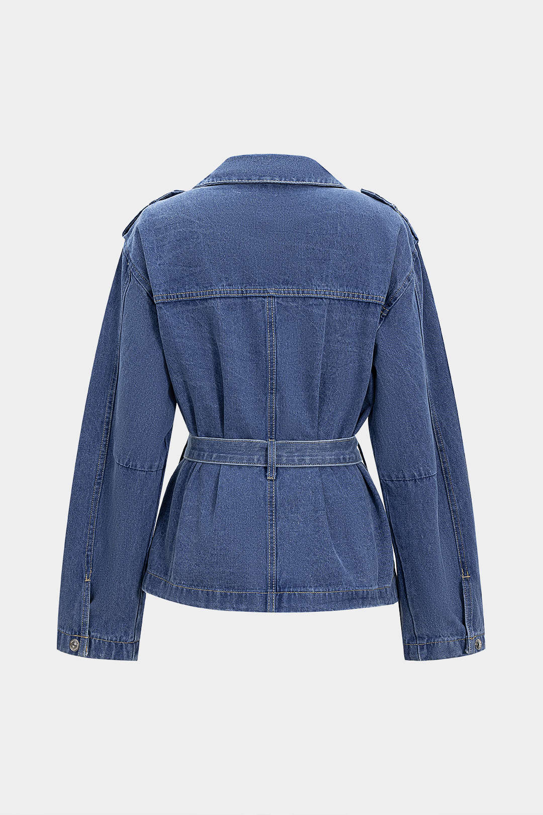 Denim Belted Outerwear - Image 2