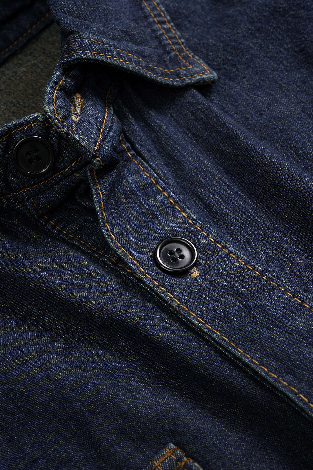 Denim Asymmetrical Metallic Buckle Outerwear - Image 3
