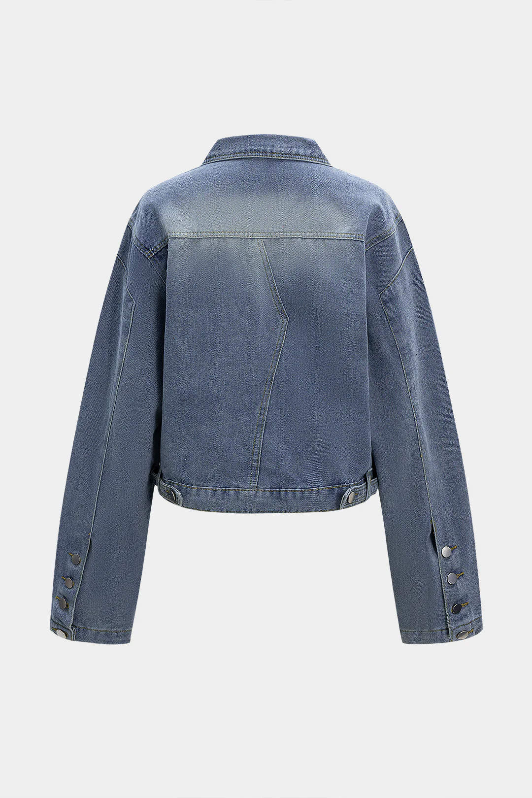 Denim Washed Button Jacket - Image 2