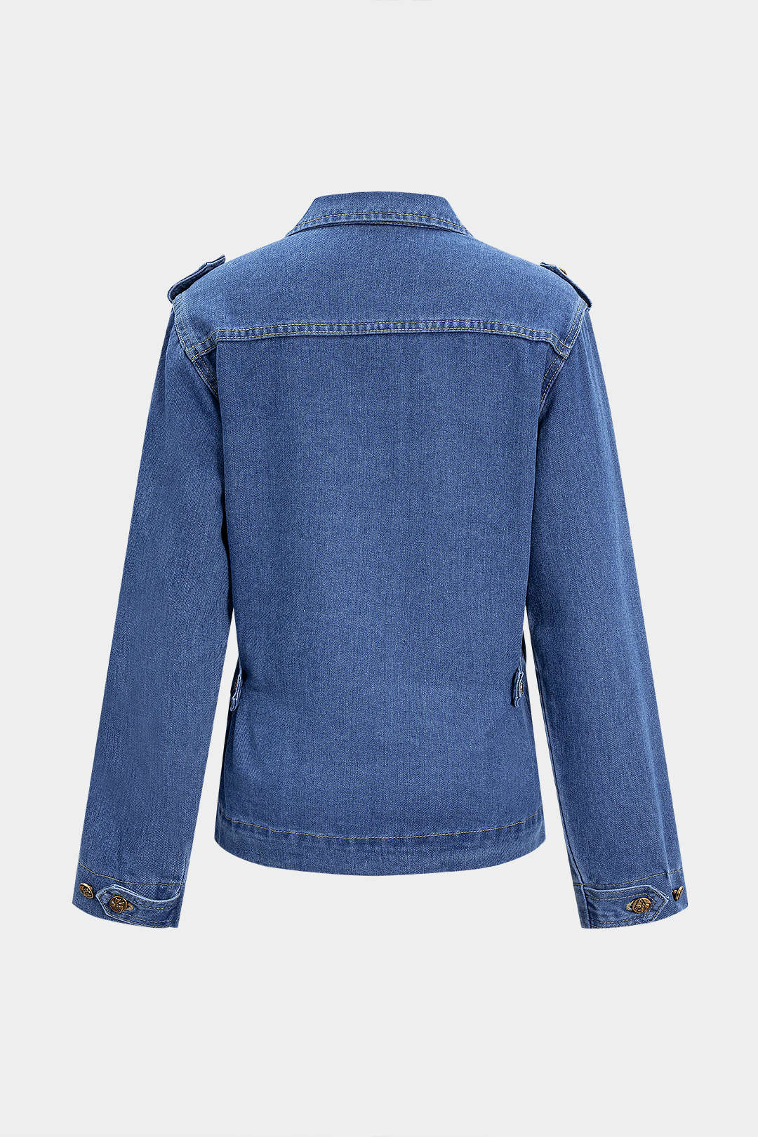 Denim Button Pocket Outerwear - Image 2