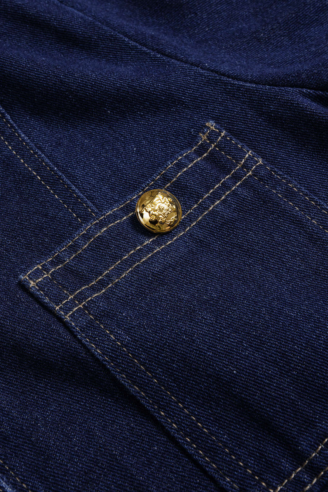 Denim Metallic Button Pocket Outerwear - Image 4