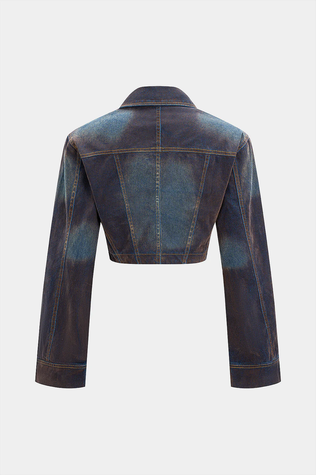 Denim Button Shoulder Pads Outerwear - Image 2