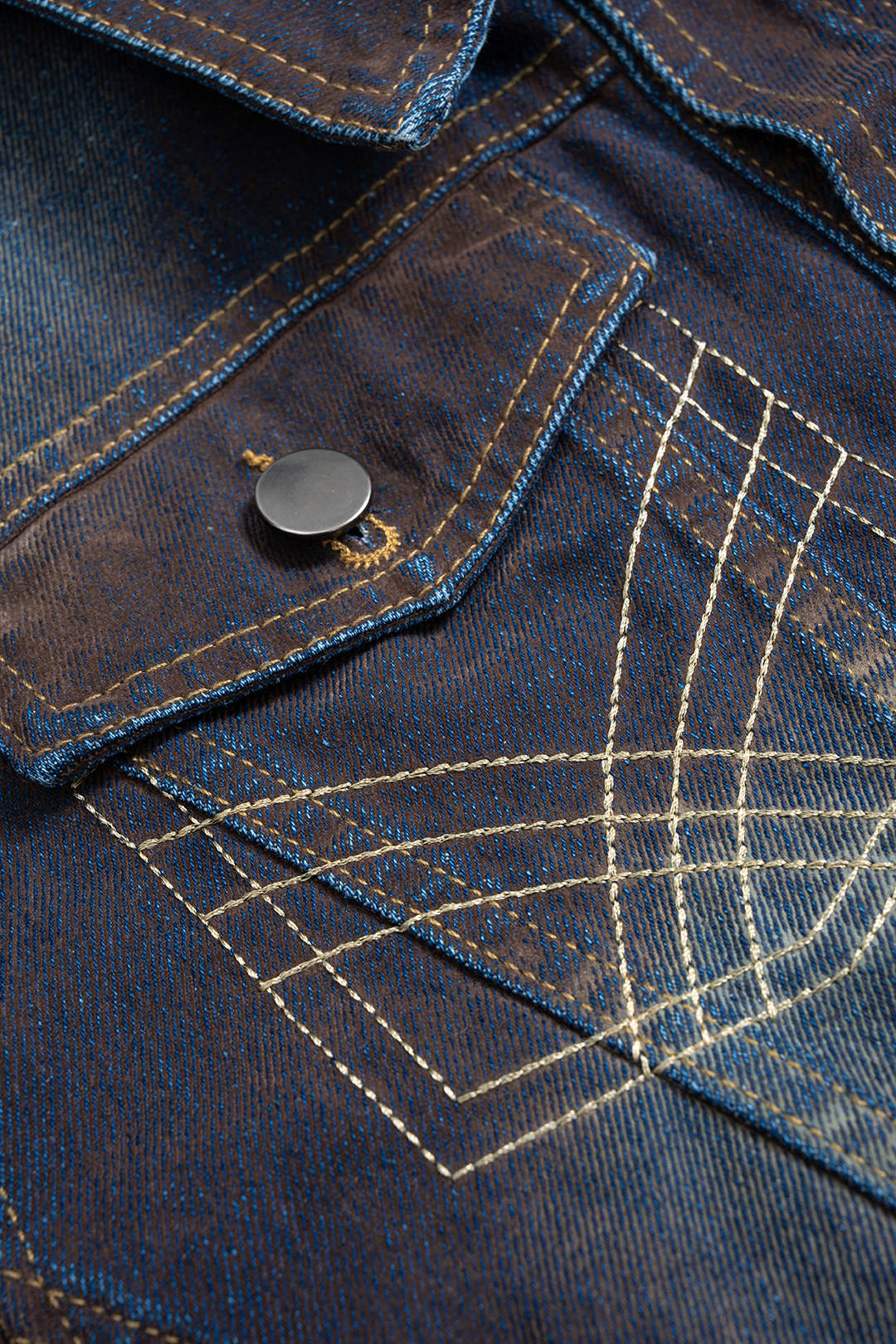 Denim Button Shoulder Pads Outerwear - Image 3
