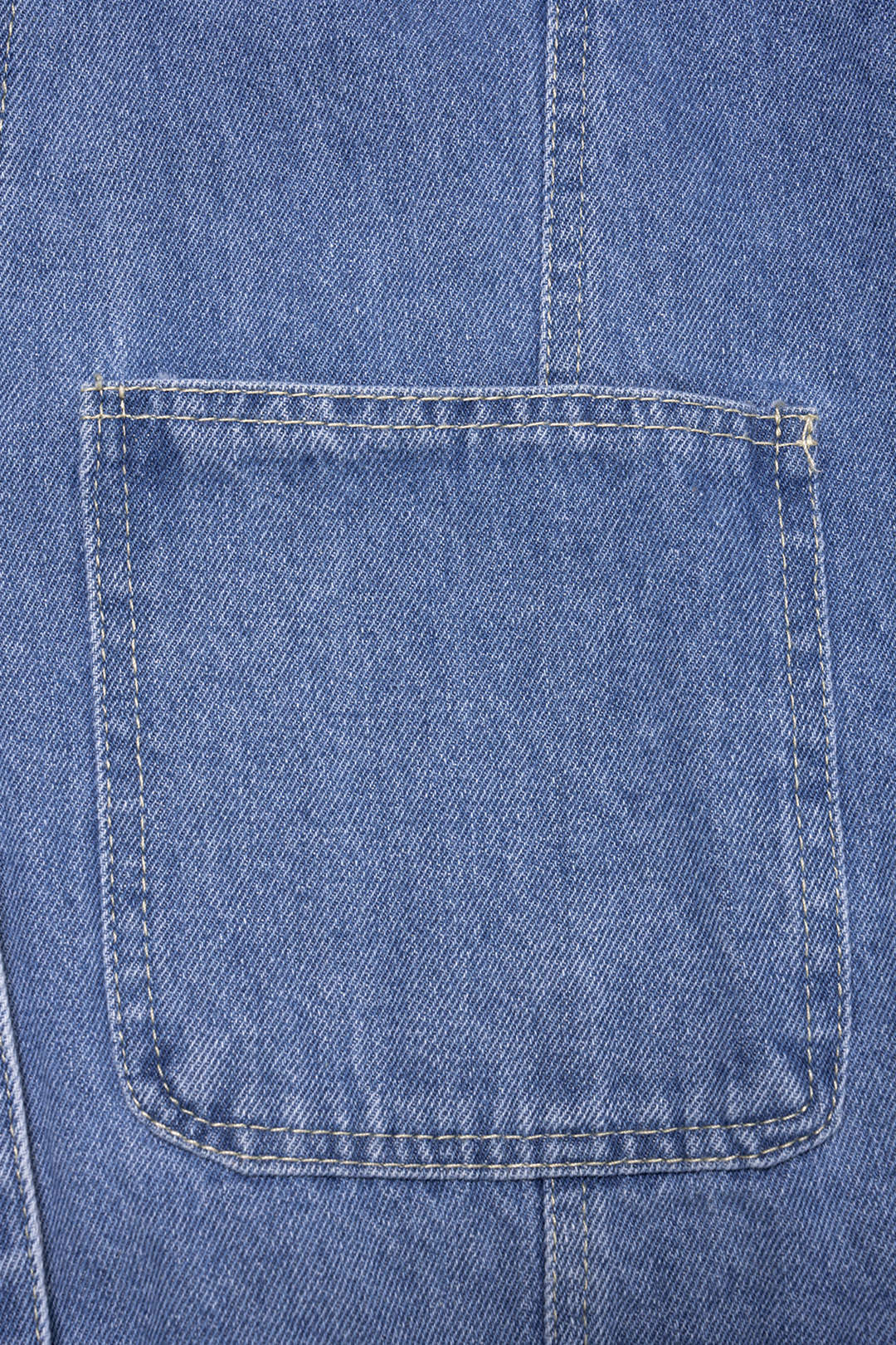 Denim Lapel Button Cropped Top - Image 5