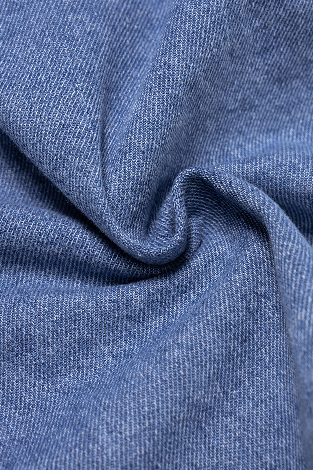 Denim Lapel Button Cropped Top - Image 6