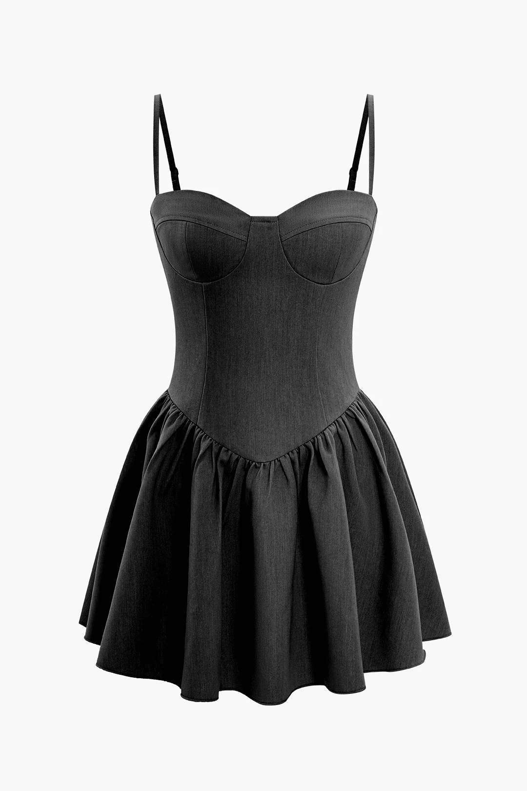 Ruched Bustier Denim Cami Dress - Image 6