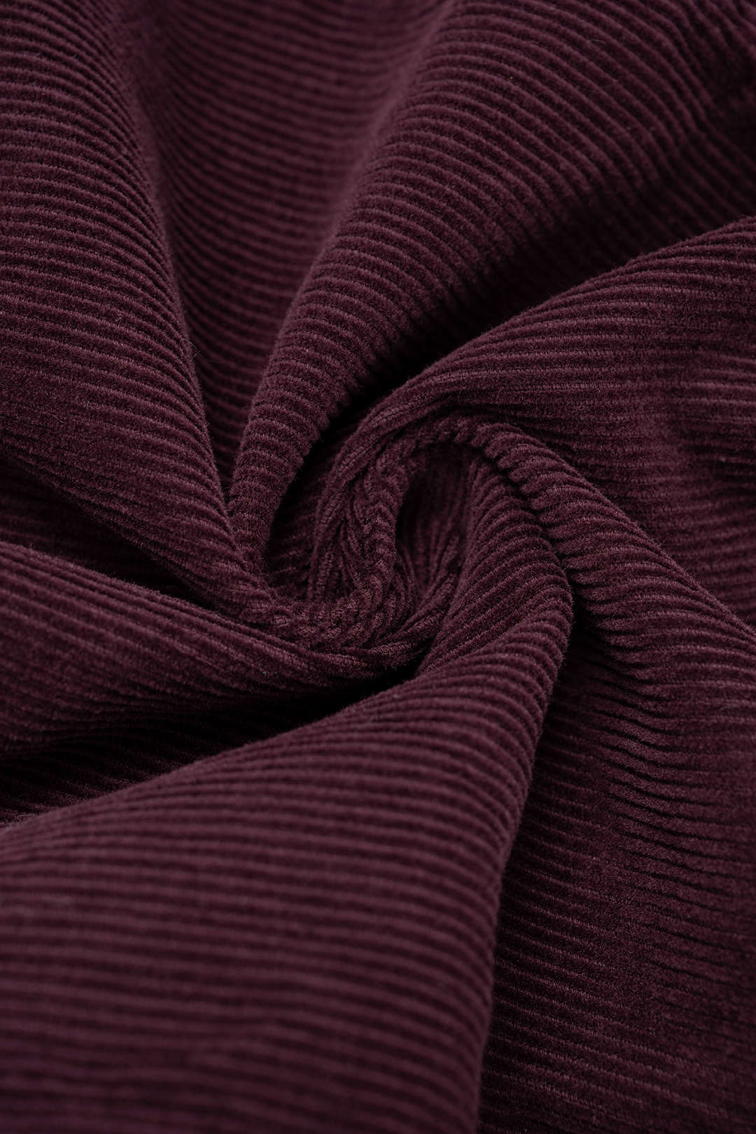 Corduroy Notched Lapel Button Pocket Belted Long Sleeve Dress - Image 8