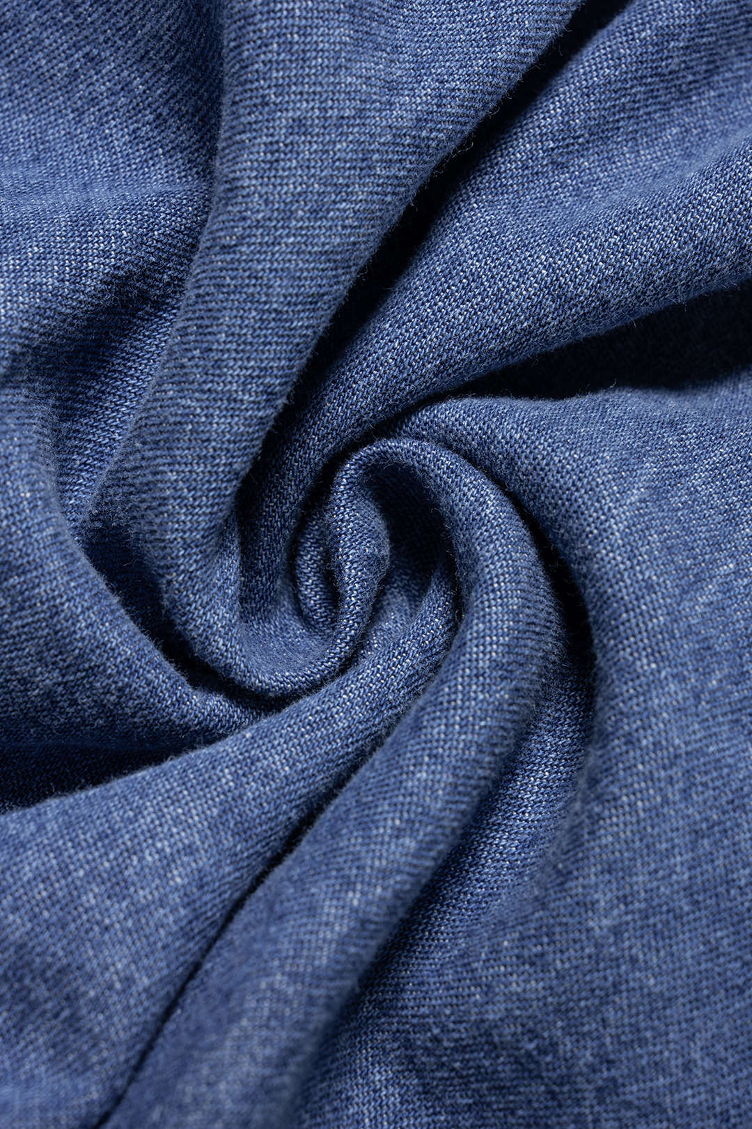 Denim Button Ruched Sleeveless Dress - Image 6