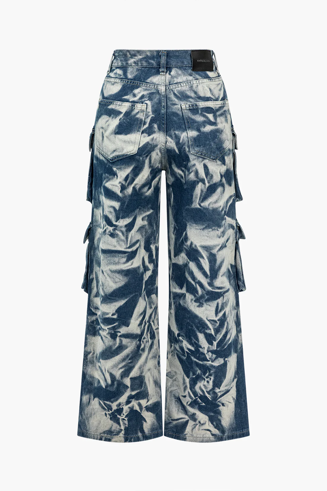Tie Dye Flap Pocket Cargo Jeans - Image 2