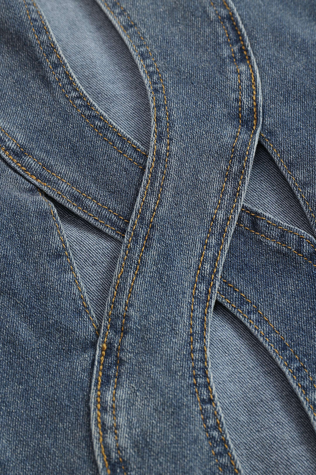 Denim Cut Out Straight Leg Jeans - Image 4