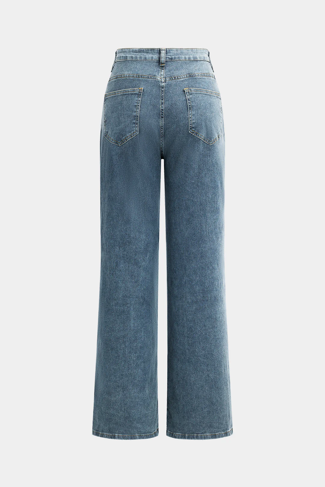 Denim Cut Out Straight Leg Jeans - Image 6