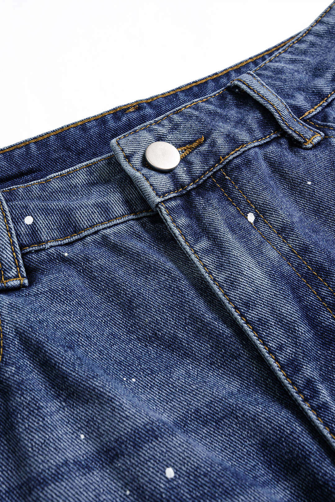 Lace Cut Out Patchwork Wide Leg Jeans - Image 7