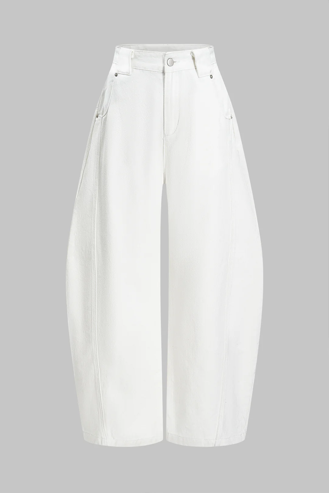 Denim Wide Leg Barrel Jeans - Image 13