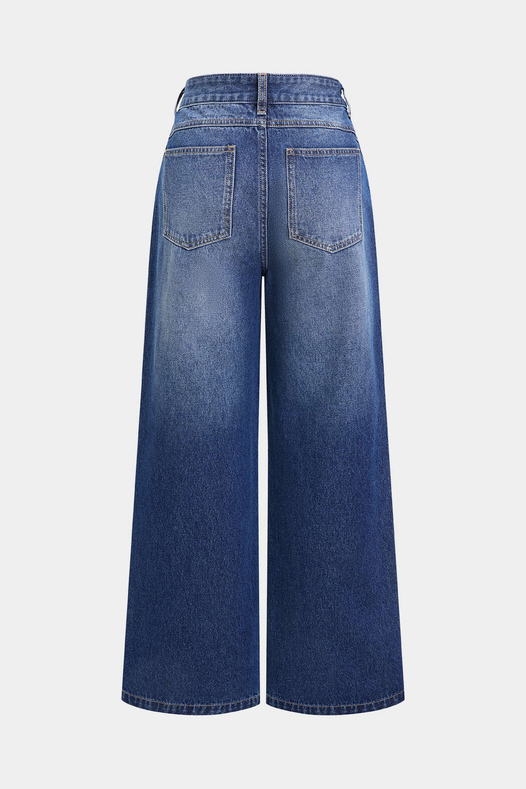 Denim Patchwork Straight Leg Jeans - Image 11