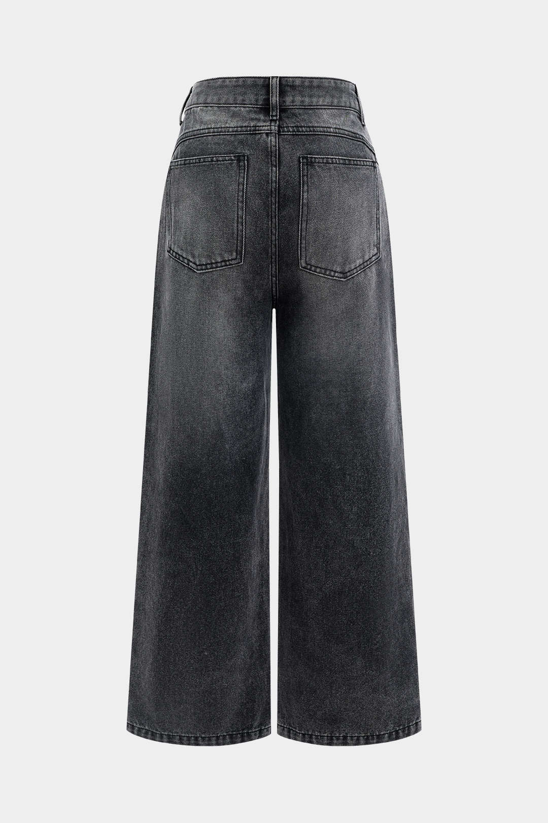 Denim Patchwork Straight Leg Jeans - Image 7